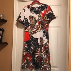 Indication medium paisley polyester dress